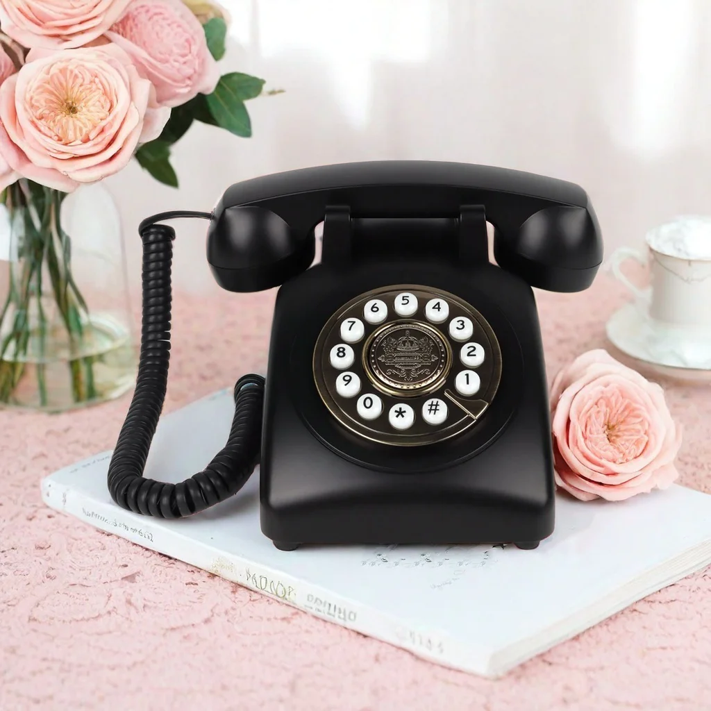 Audio Guest Book Wedding Phone with Vintage Phone Booth Design  Record Customized Audio Message Guest Book for Wedding Party