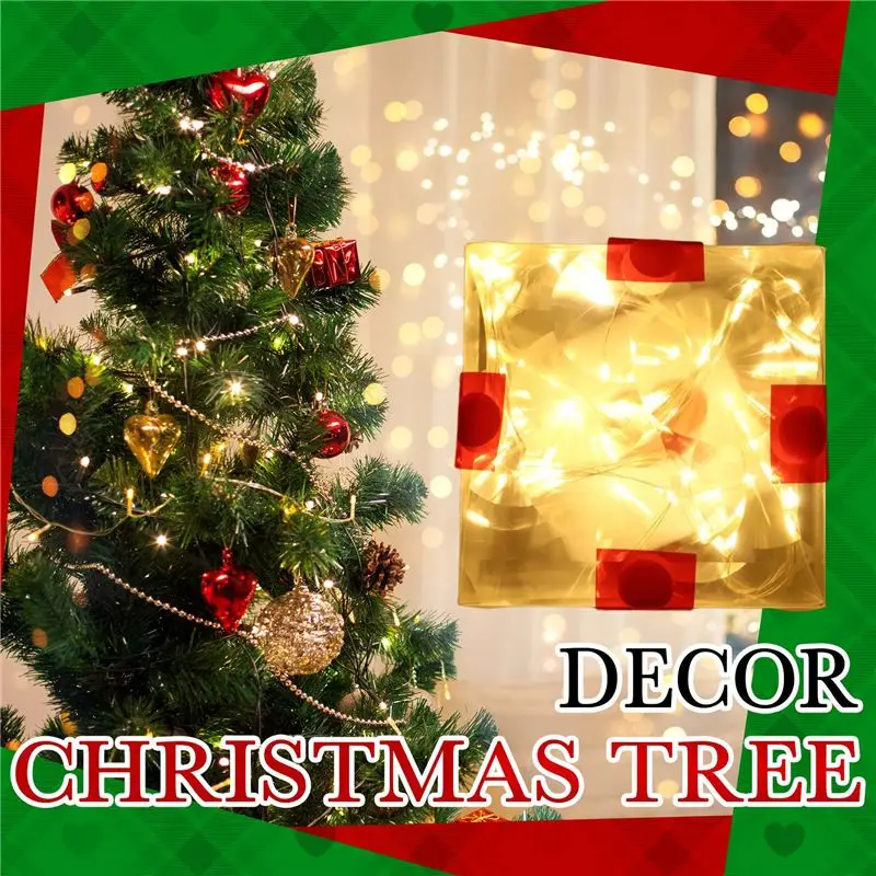 A02M-Christmas Glowing Gifts Box Decoration Ornament With Bow Lighting Box Outdoor Light Lighting Xmas 2024 Home Yard Decor