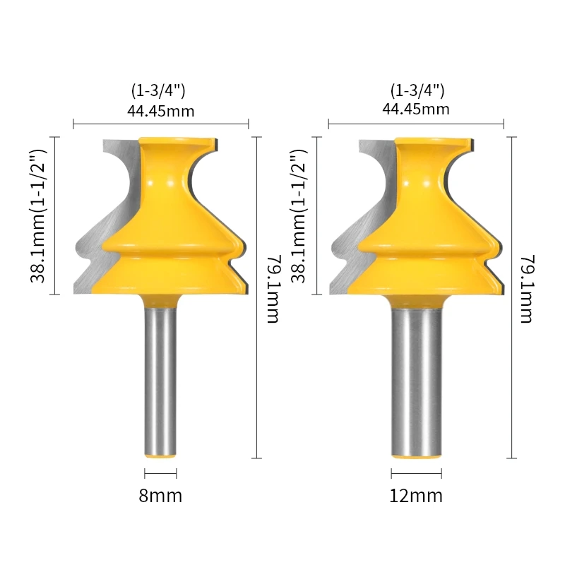 YUSUN Door Lip Bit Router Bit Alloy Carbide Cutters Woodworking Milling Cutter For Wood Bit Face Mill Tools