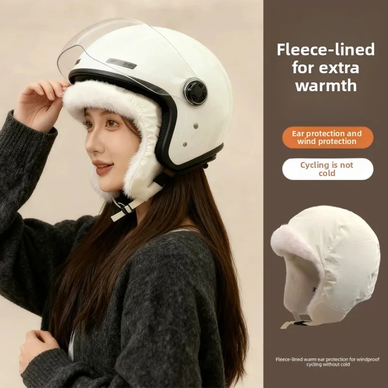 Fleece hat sports thickened warm riding ear protection northeast cold helmet liner hood winter Lei Feng hat women