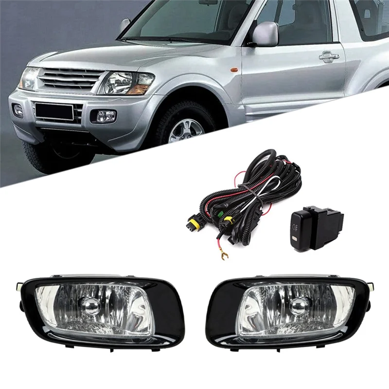 

Precisionn передний бампер автомобиля, противотуманные фары, противотуманные фары для Mitsubishi Pajero 2000 2001 2002 2003