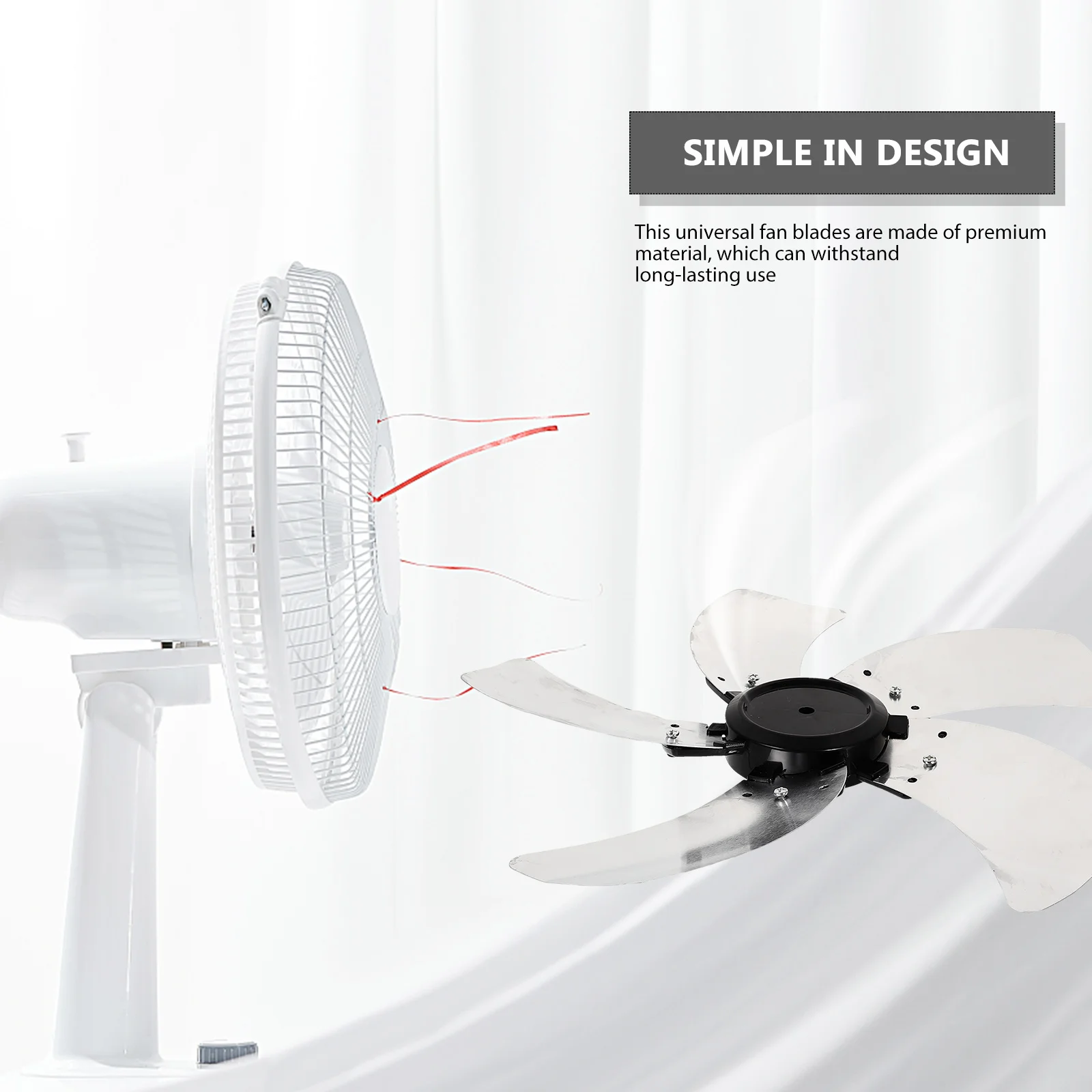 

18 Inch Metal Fan Blades for Standing Table Fans 5 Leaves Electric Accessories Replacement Parts Floor Wall Fan Leaf Repair