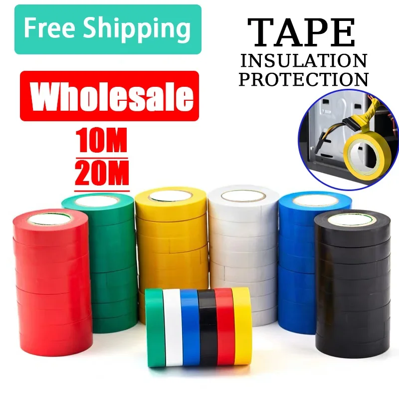 

10M/20M High Voltage PVC Waterproof Self-adhesive Electrician Tape Wire Flame Retardant Electrical Insulation Wire Wrapping