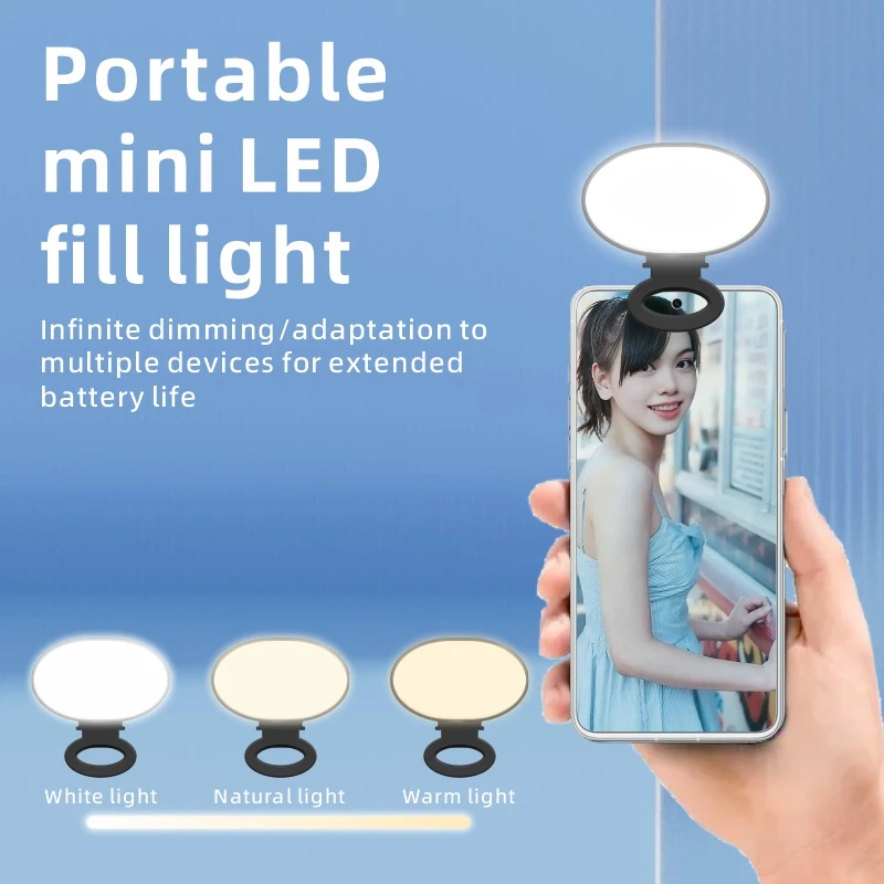 Portable Mini LED Fill Light Three-dimensional Light Foto Beauty Video Lightfor Universele phone Accessoires