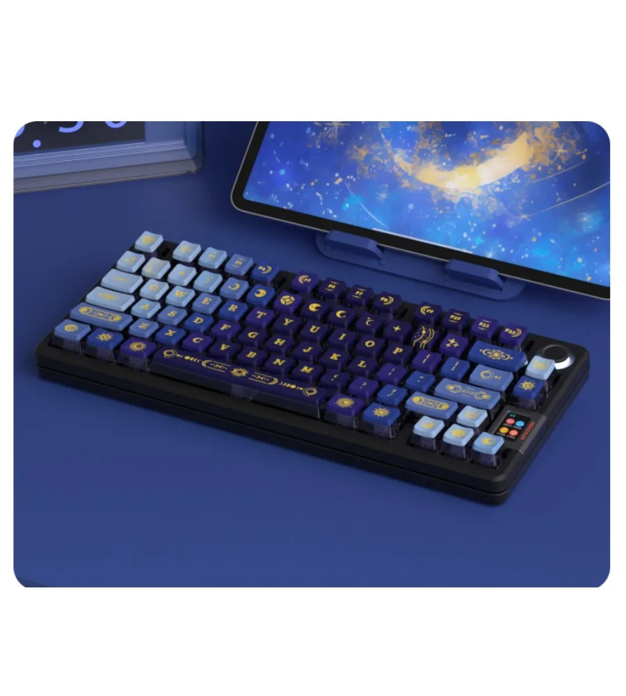 Keycap Double Leather Milk DIY Customized OEM Four-sided Side Transparent PBT Thermal Sublimation Transparent Crystal