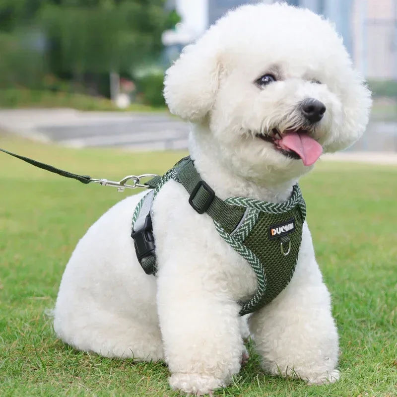 Arnés para perros cómodos y transpirables correas traseras para el pecho para perros pequeños y medianos gatos mascotas arneses reflectantes para