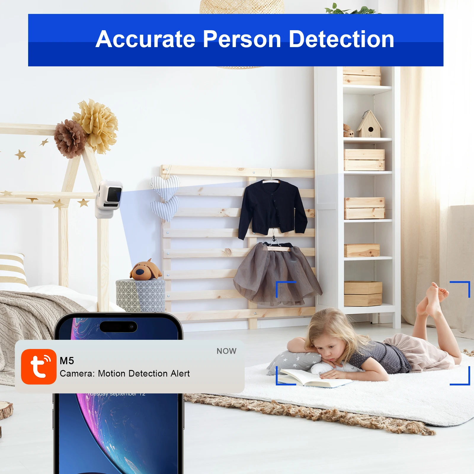 Tuya HD WiFi Dual Band 2.4G&5G Mini Camera Wireless Security Protection Magnetic Type Portable Surveillance Built-in Battery