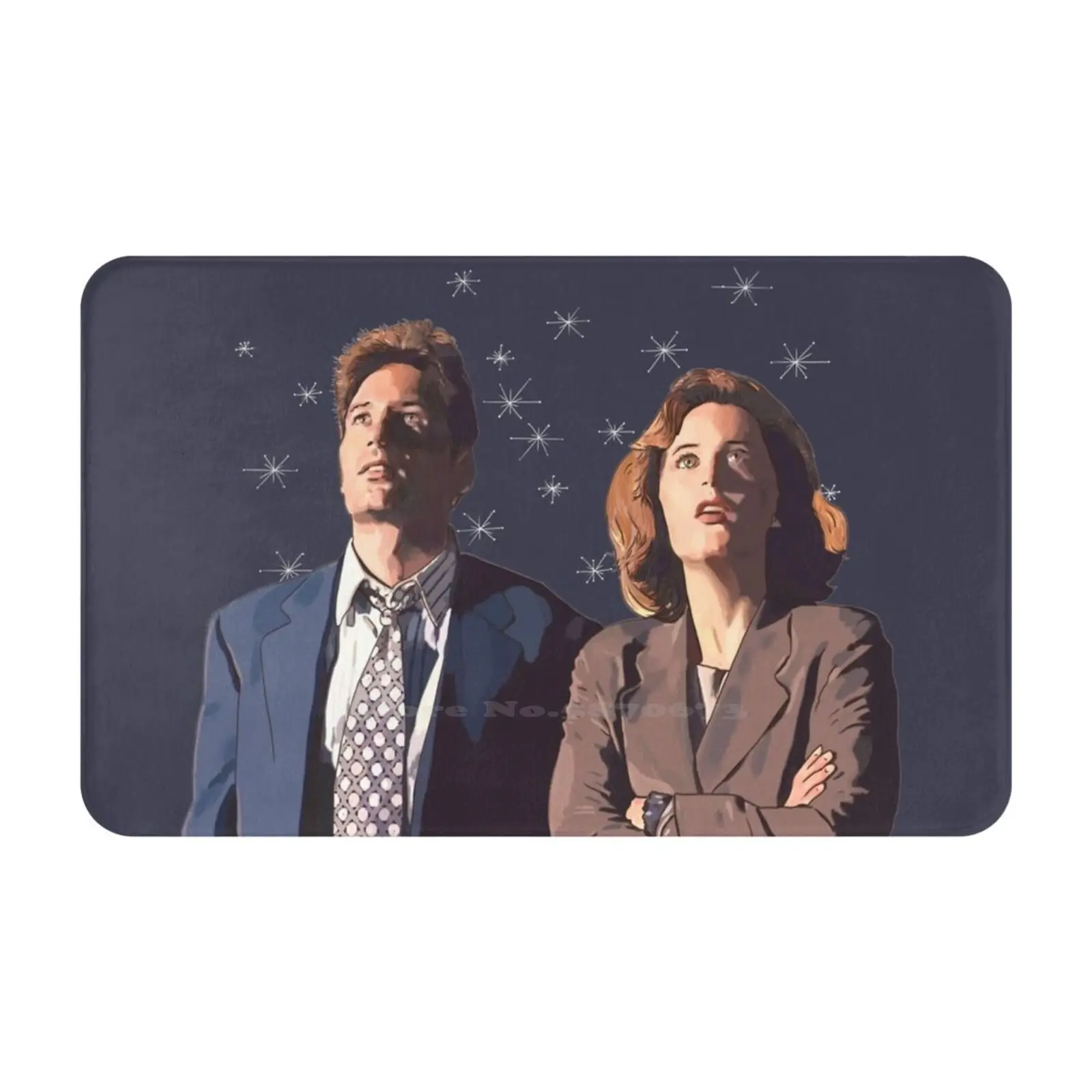 The X Files Deep Throat Fox Mulder And Dana Scully Soft Cushion Car Home Carpet Door Mat Xfiles Txt Fox Mulder Dana Scully