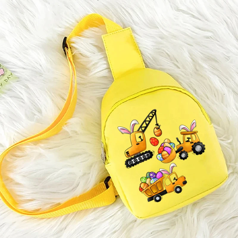 

Новая сумка через плечо в виде экскаватора, милая мультяшная мини-сумка-кроссбоди, модная сумочка для девочек, ключница, карман для конфет, подарок