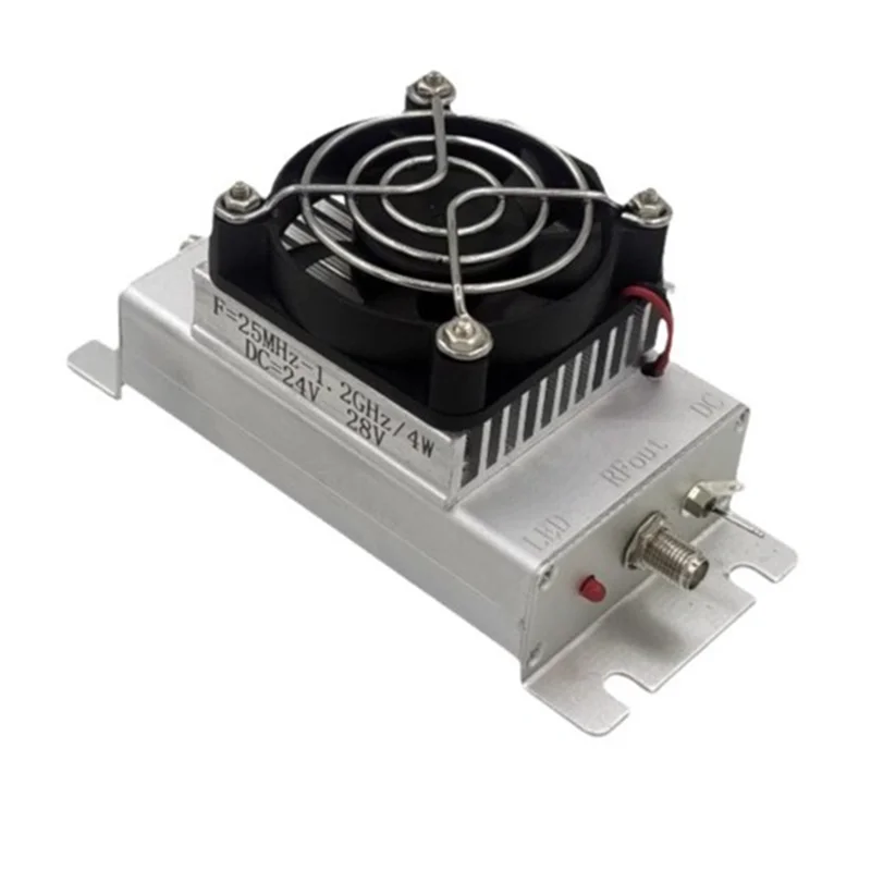 Practical-25Mhz-1.2Ghz 4W Módulo amplificador de potencia de banda ancha 50Ohms Módulo amplificador RF con conector hembra SMA