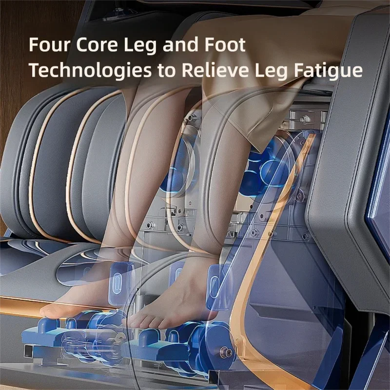 Luxury Electric Massage Chair Intelligent Multifunctional Fully Automatic Leisure Sofa Upgrade Flexible Rail Ankle Stretching view 4