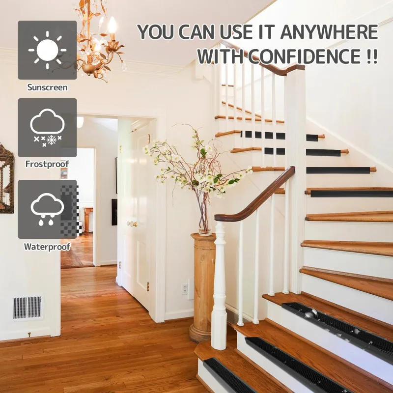 1 Roll Stair Edge Protector Soft PVC Non-slip Stair Nose Edging L-Shape Self-Adhesive Step Edge Trim Strips 2m Step Protector