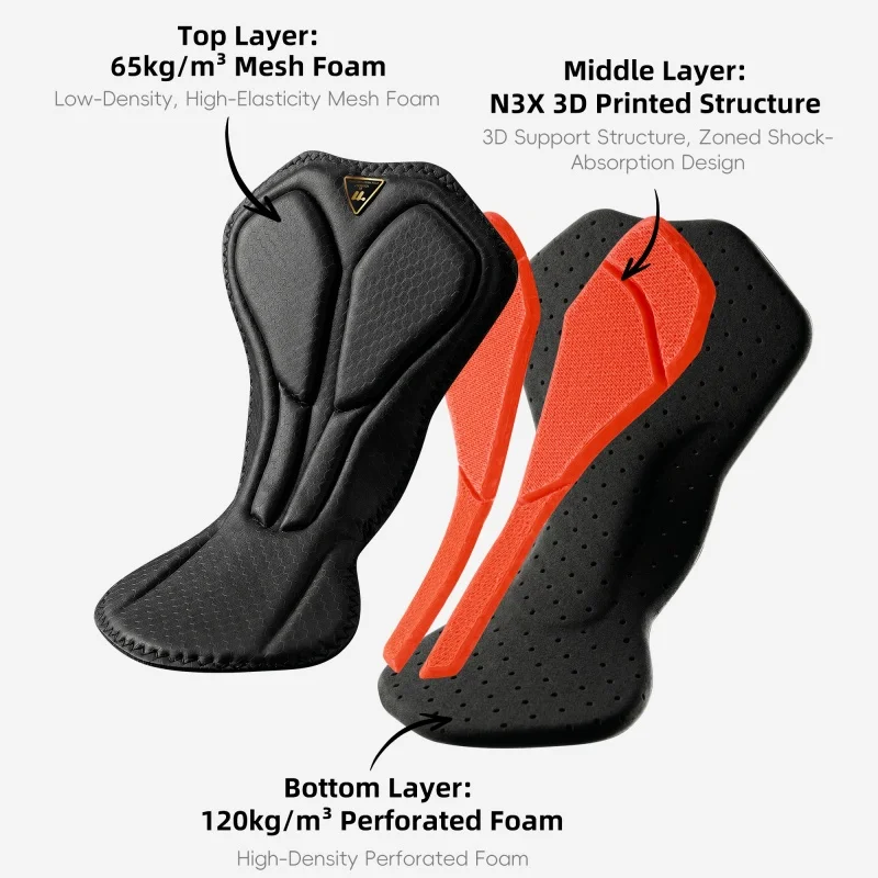 WEST BIKING 3D Printed Pad Cycling Shorts Long Distance Men's Breathable Quick Dry MTB Road Bike Shock Absorption Short Pants - Image 3