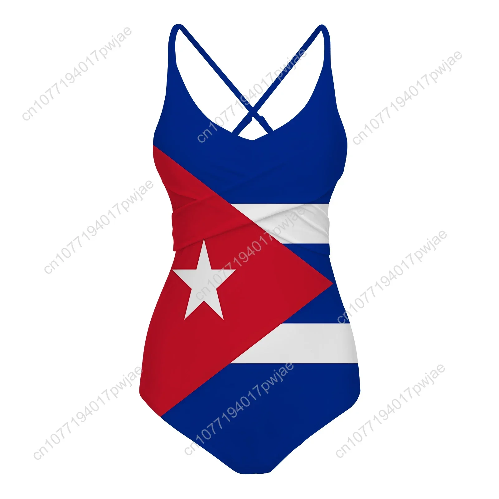 Cuban flag Swimsuit Womens Sling Swimsuits Sexy Swimwear Pool Party Beach Bikini Summer Holiday Customize Bathing Suits