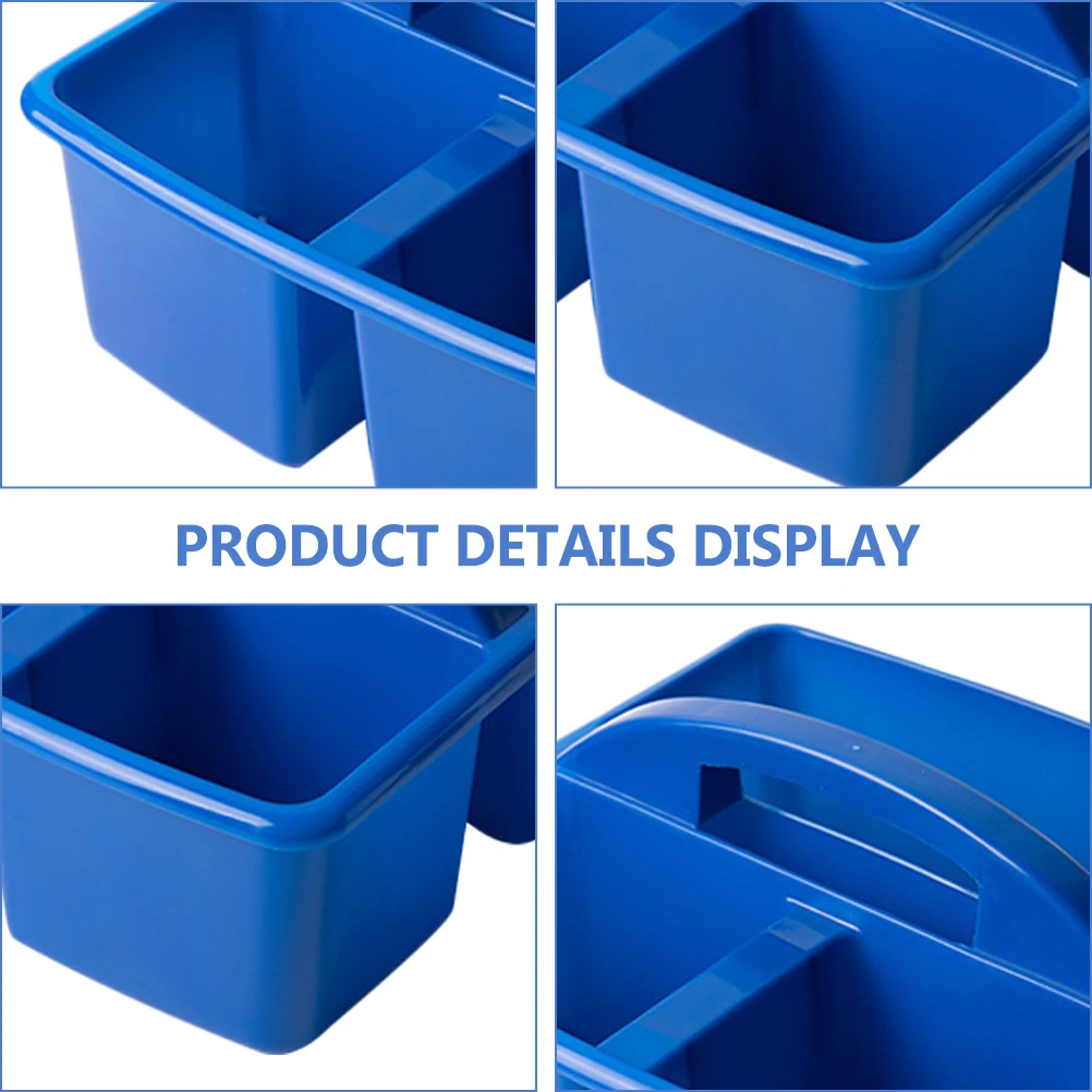 

Plastic Compartment Storage Basket Art Supply Organizer Stationery Holder Classroom Desk School Office