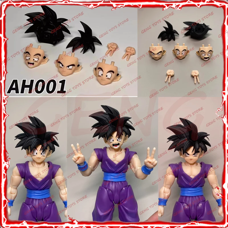 

【ko reproduce】In Stock Air&HM AH001 AH003 Dragon Ball Z Shf Gohan Hair Action Figure Headsculpts Hair Accessories Kit Toys Gifts