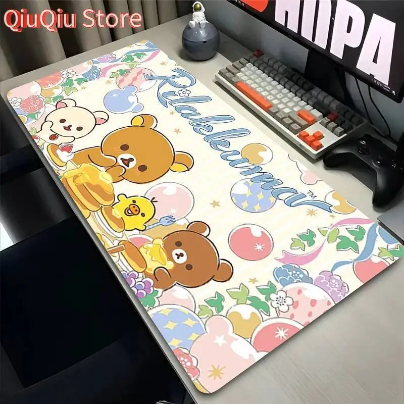 Mouse Pad Office PC Gaming Accessories Cute HD Keyboard Pad Anime Print Mousepad Laptop Desk K-korilakkuma R-rilakkuma Mouse Mat