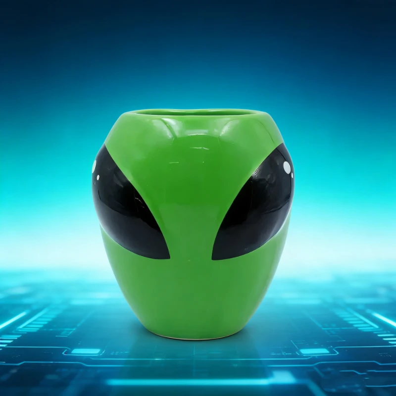 Fun Alien Ceramic Mug 540ml Large Capacity Home Office Water Cup Trend Cup