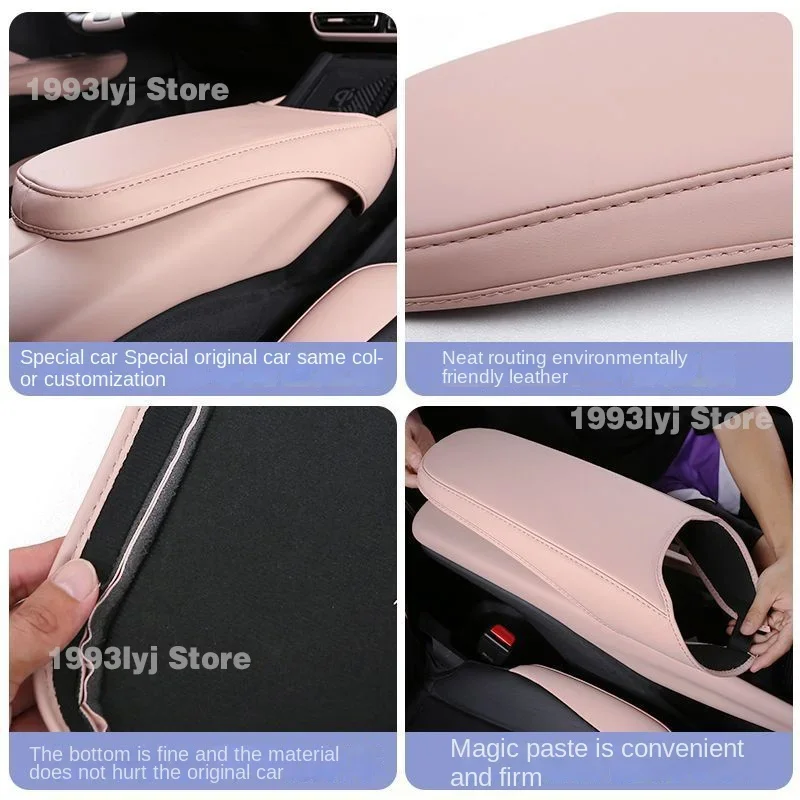 For BYD Seagull 2022 2023 2024 Car Center Control Armrest Box Microfiber Leather Trim Cover Max Accessories