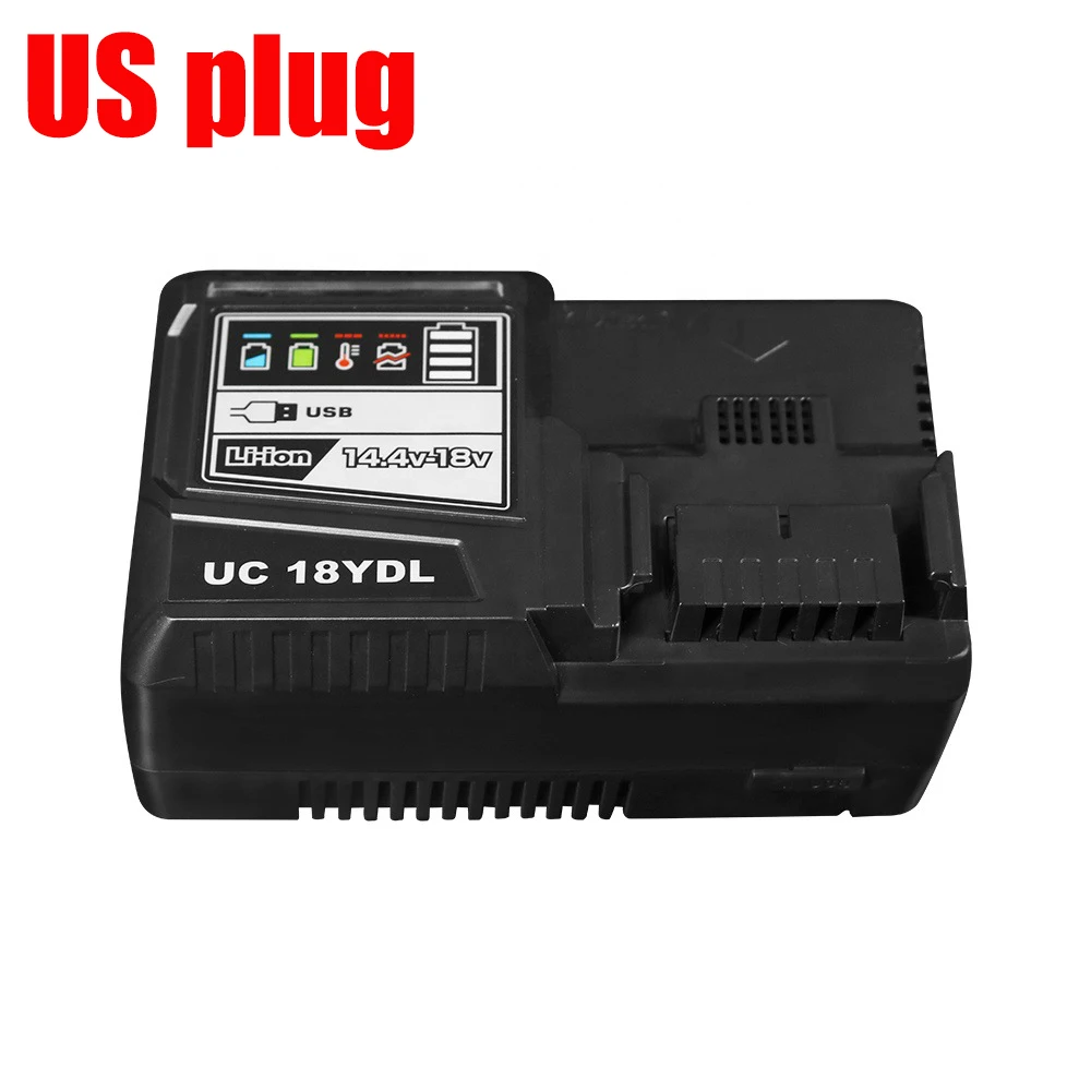 Portable Rapid Charger with USB Port Lithium Battery Charging Station Compatible with For Hitachi 14.4V-18V Lithium Batteries