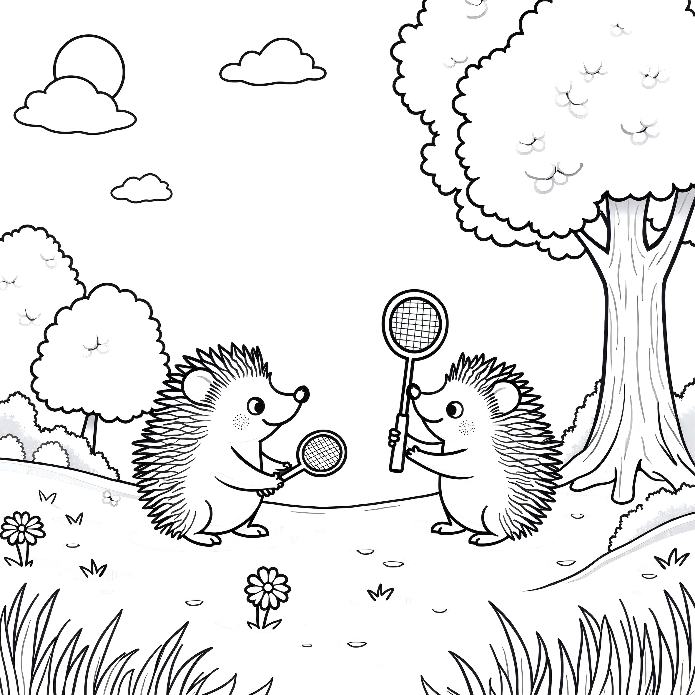 THE HEDGEHOGS Patterns Coloring Book for Adults Cute Drawing Book Perfect Gift for Party and Birthday