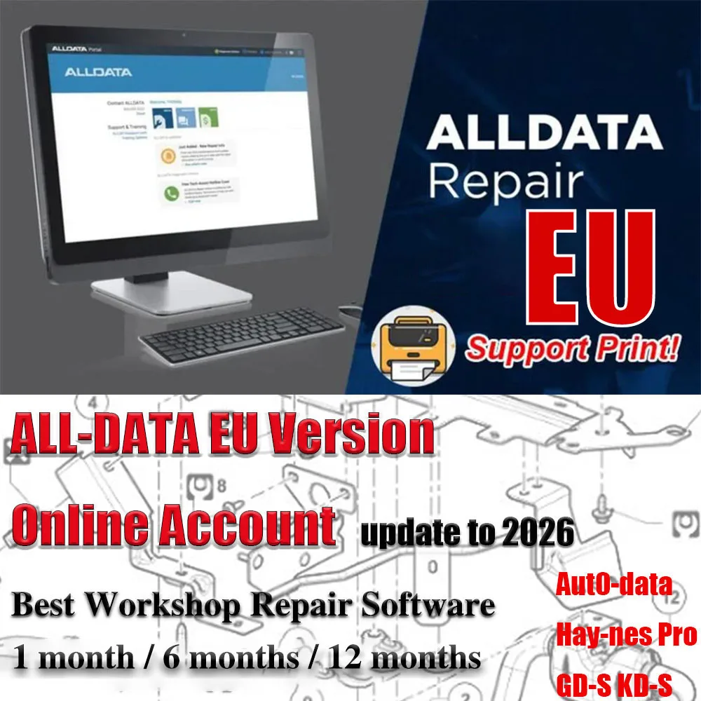 Alldata EU Online Account Auto All Data EU Haynes PRO Workshop Car Repair Software Database Auto Wiring Diagrams update to 2026