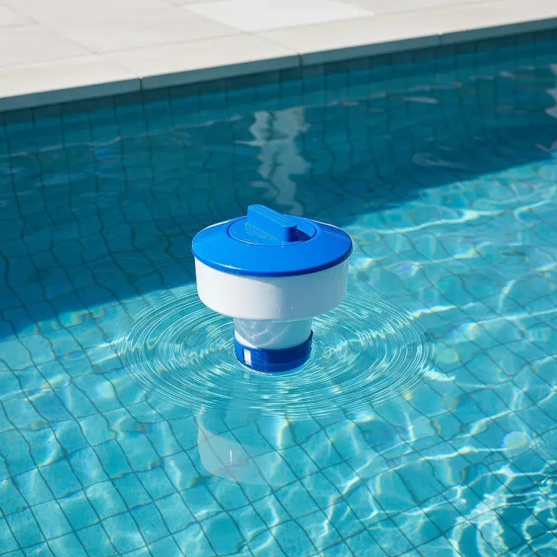 Schwimmender Pool-Chlorspender, automatischer Sterilisator, verstellbare Öffnung, PP-Halter für 1-3 Zoll große Chlortabletten, Pool, SPA – Detail 7