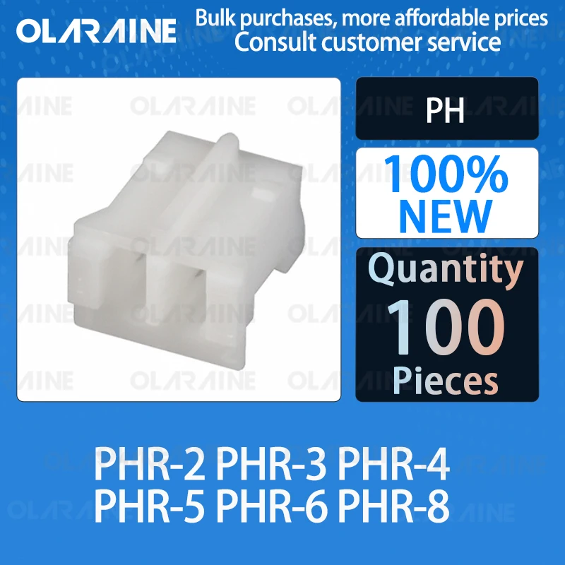 

100Pcs PHR-2 PHR-3 PHR-4 PHR-5 PHR-6 PHR-8 Connectors