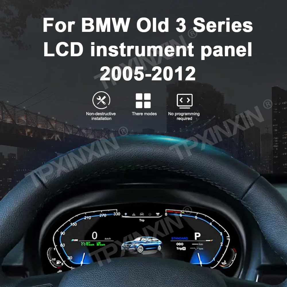 For BMW 3 Series E90 E91 E92 E93 2005~2012 Car Dashboard Instrument Display Speed Meter Virtual LCD Instrument Cluster Cockpit