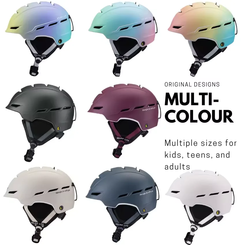 Helm Ski kualitas tinggi warna pudar baru dengan kacamata helm Ski salju dengan kacamata pelindung UV helm Snowboard Terbaik