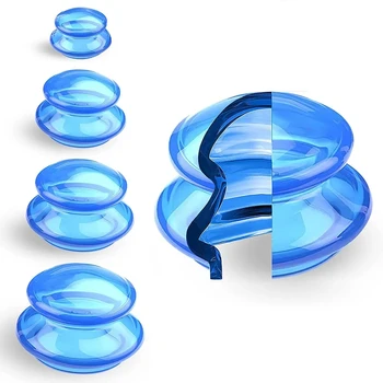 Zestaw silikonowych baniek próżniowych do masażu ciała Kubki do masażu pleców Gua Sha Ventosas Przyssawka Antycellulitowa Podnoszenie skóry Fizjoterapia Słoiki