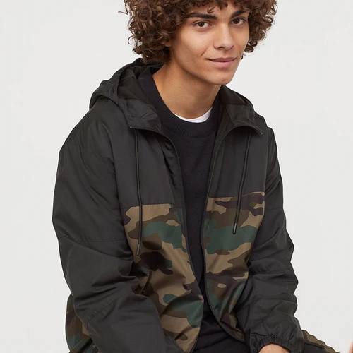 Imagen 2 del producto Chaqueta deportiva de camuflaje para hombre, abrigo ligero con capucha, transpirable, al aire libre para escalada, moda informal, 2024