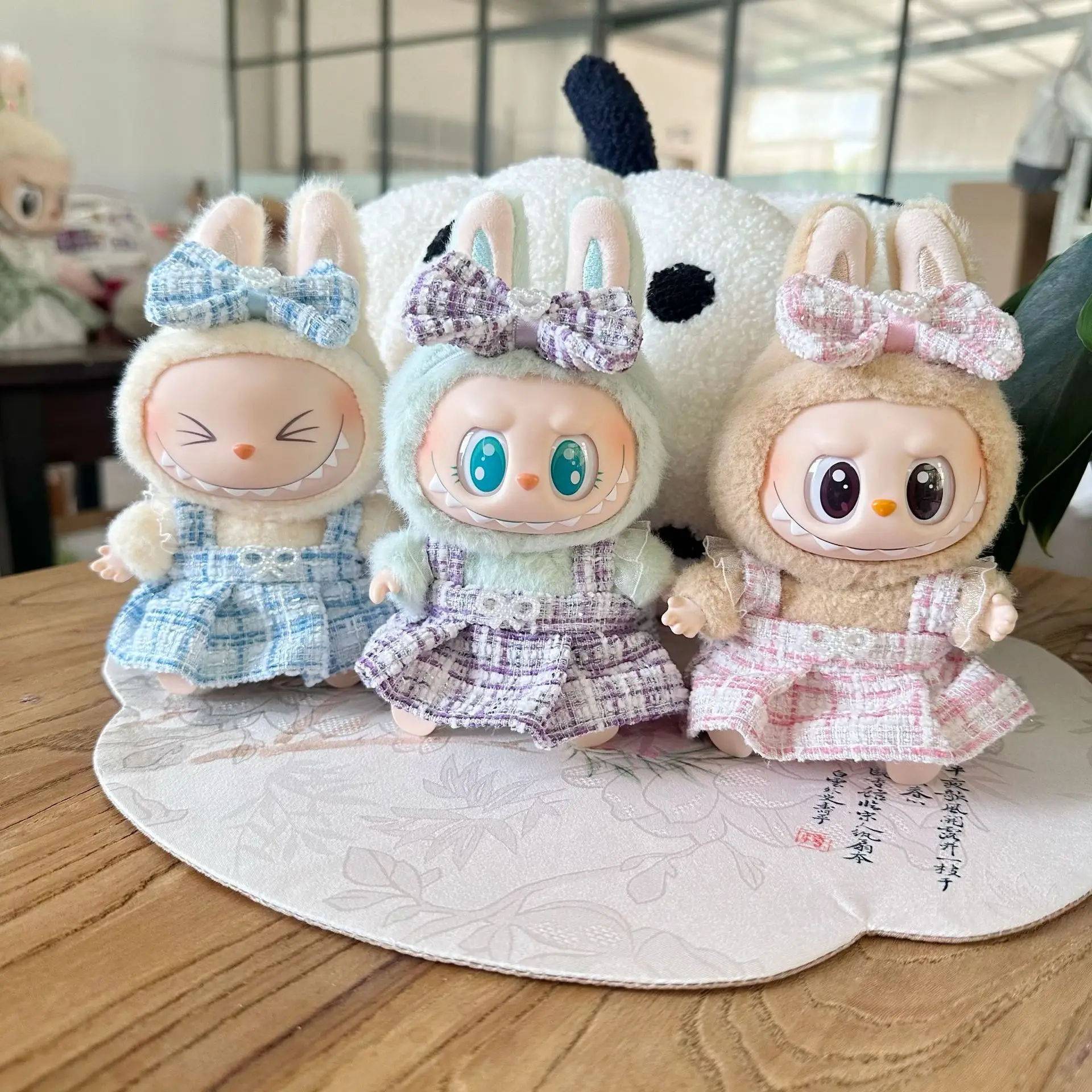 Labubu Ropa Cute Doll Clothes Outfit Accessories Classic Dress Set for 17CM Labubu V2 Mini Dolls Clothing Girl Kid Gift