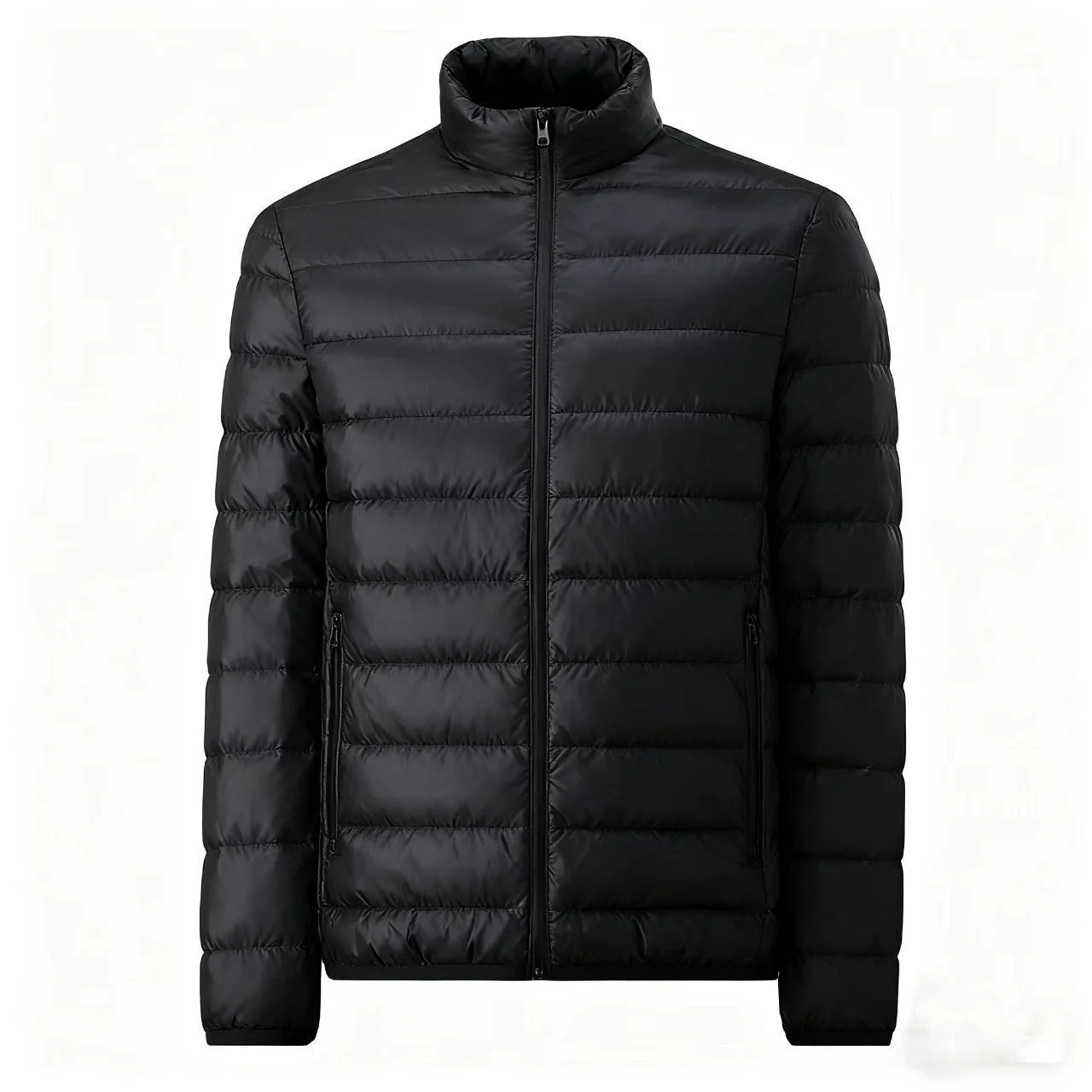 

Lightweight ort Hooded down Cotton Jaet Men's Autumn Winter Faion Outerwear Thin Sle Nylon Fabric No Brand Registered