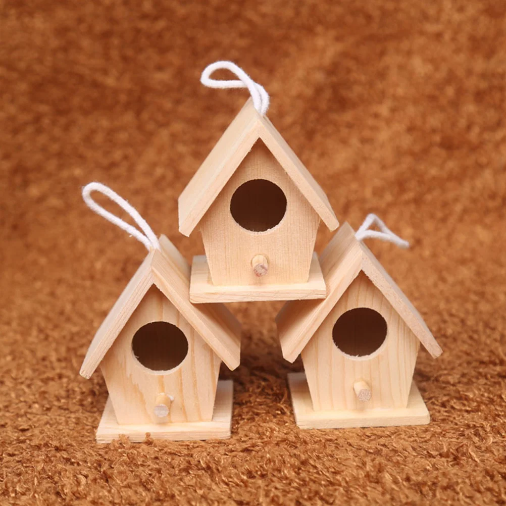 

1Pcs Garden Simulation Bird Nest Wooden Parrot Nest Natural Style Bird Cage Accessory for Canary Lark Parrot Pet Supplies