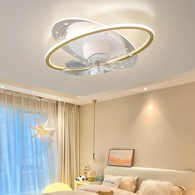 

NEW bedroom Ceiling fan with light home decoration modern led chandelier for living room study lounge kitchen smart fan control