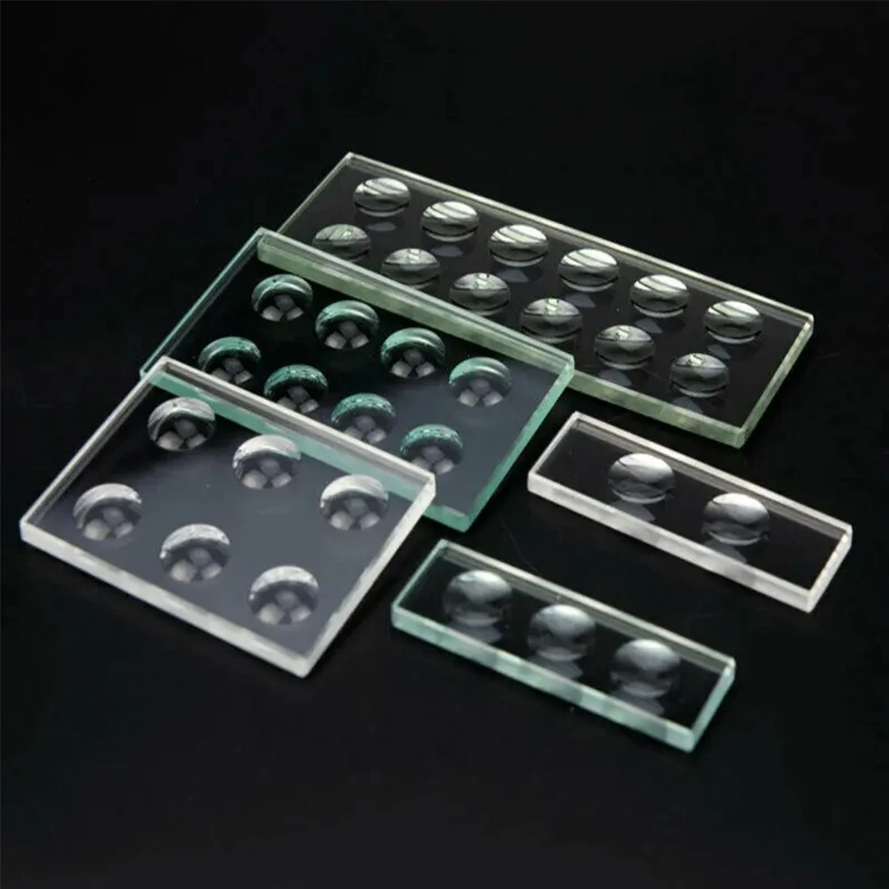 2/3/4/5/6/8/12 Holes 5MM Thickness Round Concave Cavity Biological Microscope Slide Optical Glass Multiple Wells laboratory