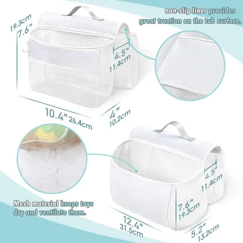 Soporte de juguete para ducha, forma de silla de montar para niños pequeños, almacenamiento de juguetes para baño y ducha, juguetes de alta capacidad, organizador de fácil acceso para nadar