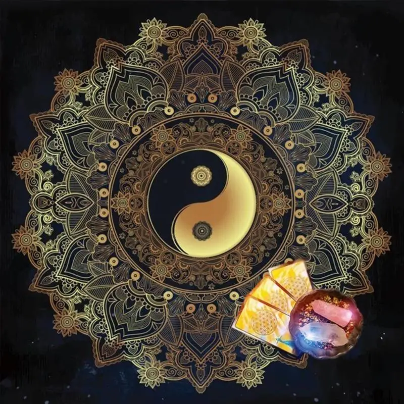 652F لوحة ألعاب لوحة أوراكل فلكية غطاء الطاولة بطاقة حصيرة التكهنات مفرش المائدة #2