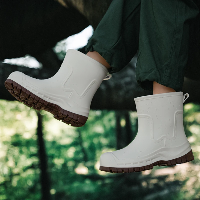 Stivali da pioggia impermeabili Faionable Stivali da acqua resistenti all'usura antiscivolo per esterni da donna Lavoro in cucina Pioggia speciale oes