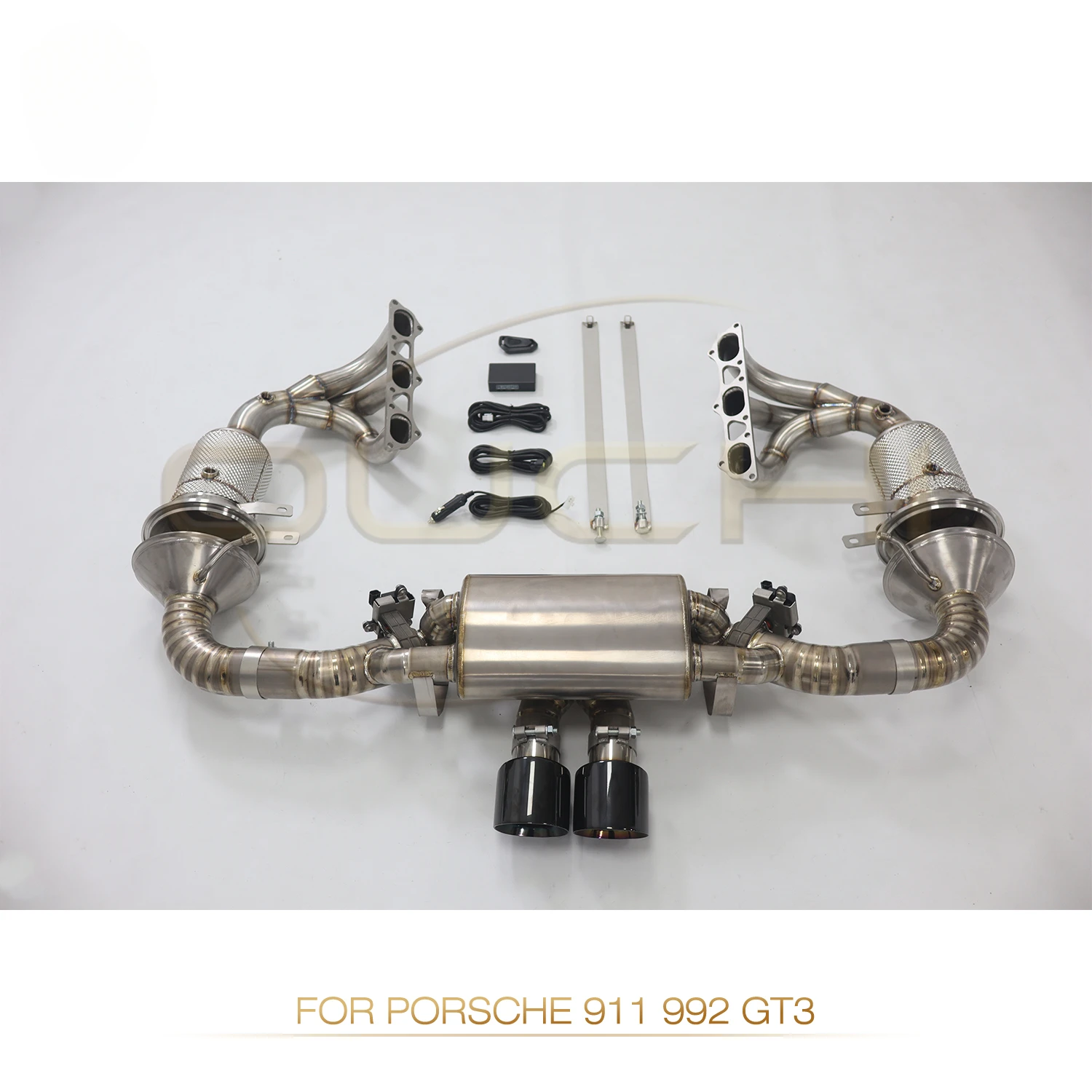 OUCHI Full Set Exhaust System for Porsche 911 992 GT3 2021+ 4.0T with Muffler Valve Catback Catless Manifold Header Exhaust Pipe