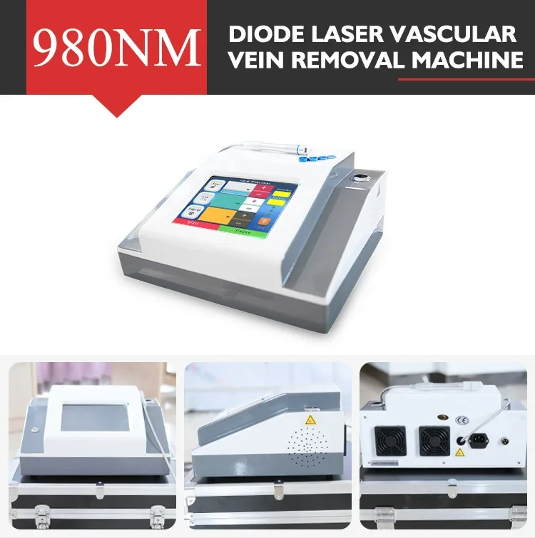 

Professional Real 60w 980nm Diode Laser Vascular Removal Spider Veins Removal Blood Vessels Removal Machine spider vein therapy