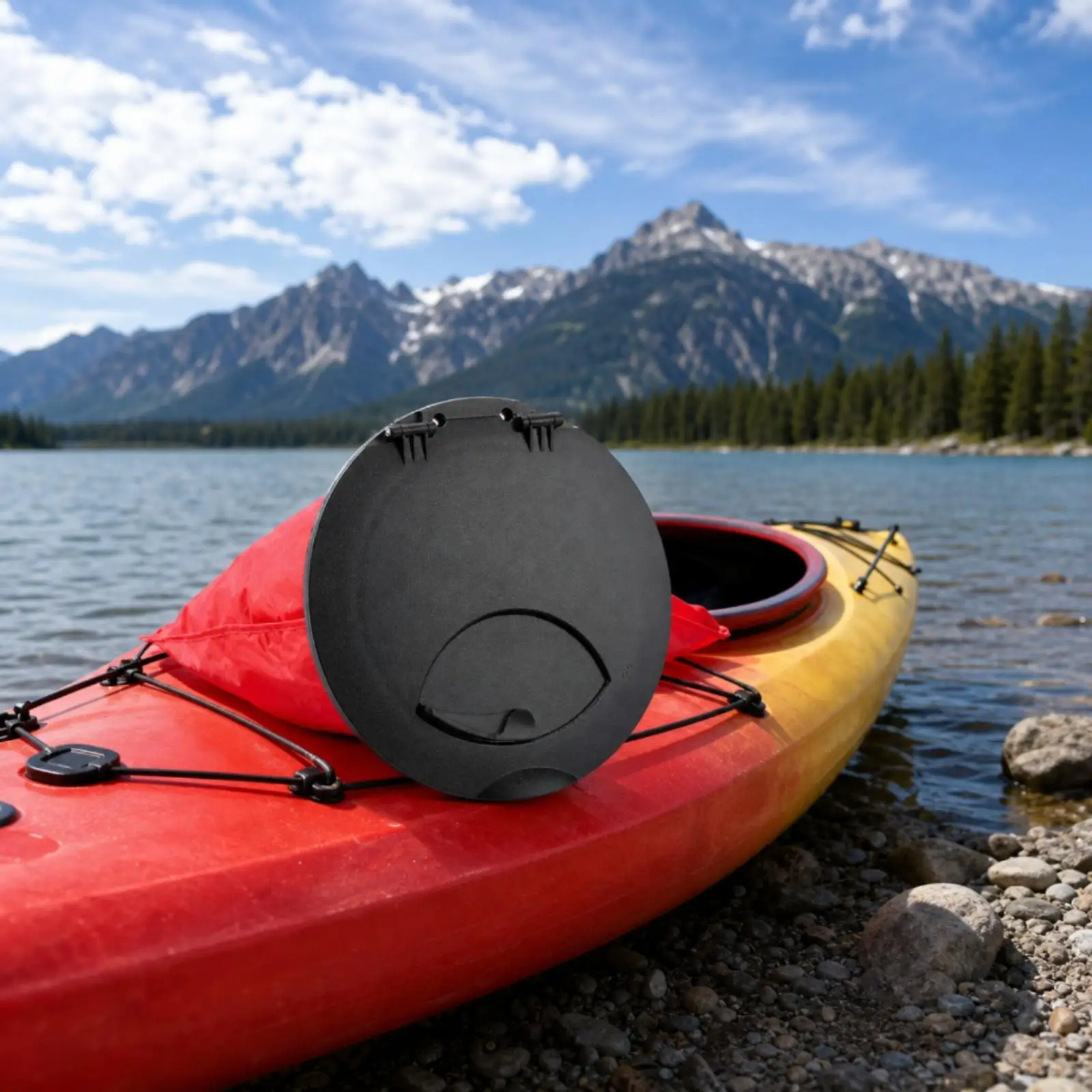 Round Kayak Waterproof Cover with Mounting Flange ABS Plastic Hatch Lid for Kayak Fishing Trips view 4