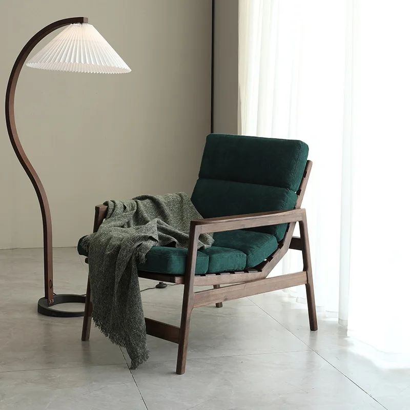 

Кресло для отдыха из массива североамериканского черного ореха, одноместное кресло-софа, кресло с подлокотниками, одноместное кресло