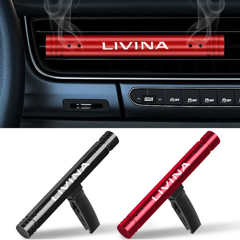 Car Air Fresheners Aroma Diffuser Vent Clips Perfume Essential Oil Sticks Automotive Fragrance For Nissan LIVINA Car Accessories