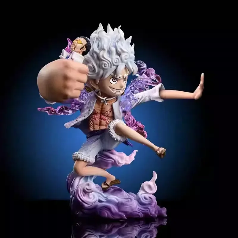 17cm One Piece  Anime Figure Luffy 2 Dk Model Dolls Fifth Gear Nika Statue Gk One Piece Static Desktop Ornament Kids Gift Toys