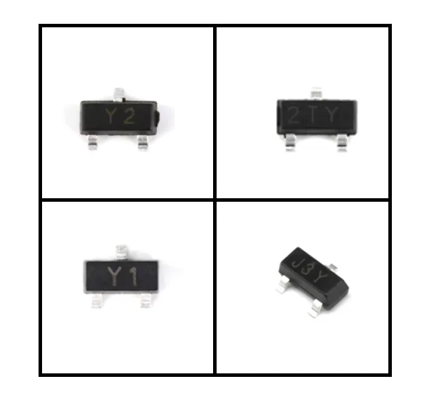 (3000 buah/gulungan) S8050 J3Y, S8550, 2TY, SS8050, Y1, SS8550, Y2 Transistor, NPN PNP