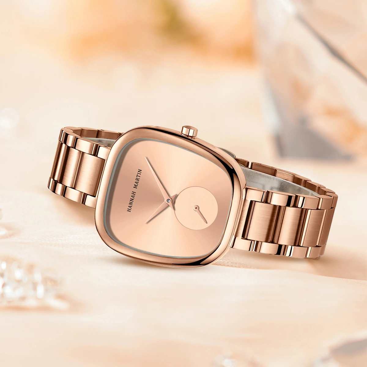 Reloj de lujo para mujer, movimiento multifunción Simple, diseño de barril, reloj de regalo de cuarzo resistente al agua para mujer, relojes femeninos