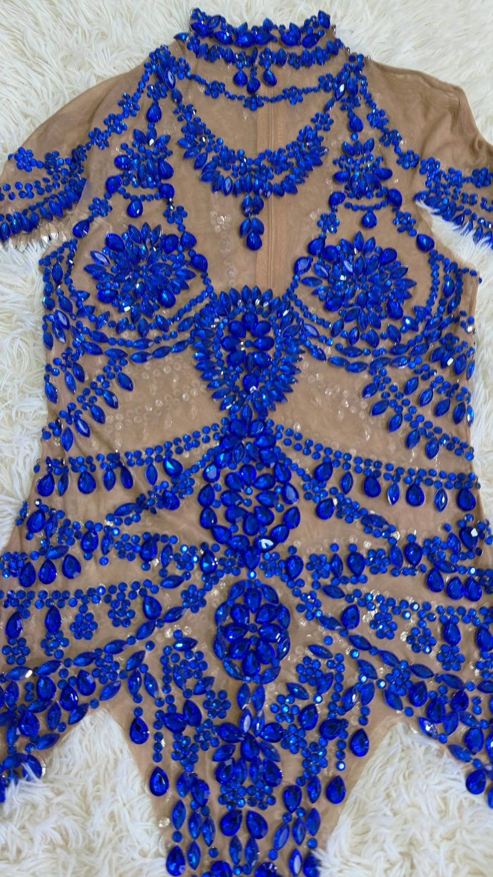 Sparkly Rhinestones Bodysuit Women for Sexy Mesh Transparent Performance Dance Costume Singer Dancer Show Stage Wear Club Outfit view 5