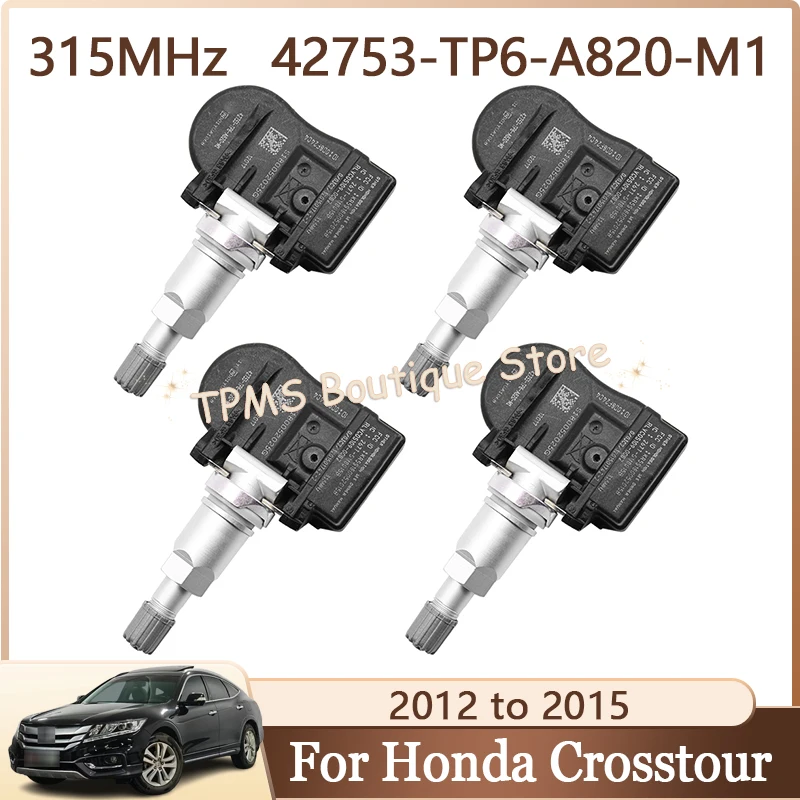 

TPMS Sensor Tire Pressure Monitor System 4pcs 315MHz 42753-TP6-A820-M1 For Honda Crosstour CR-V Accord Crosstour